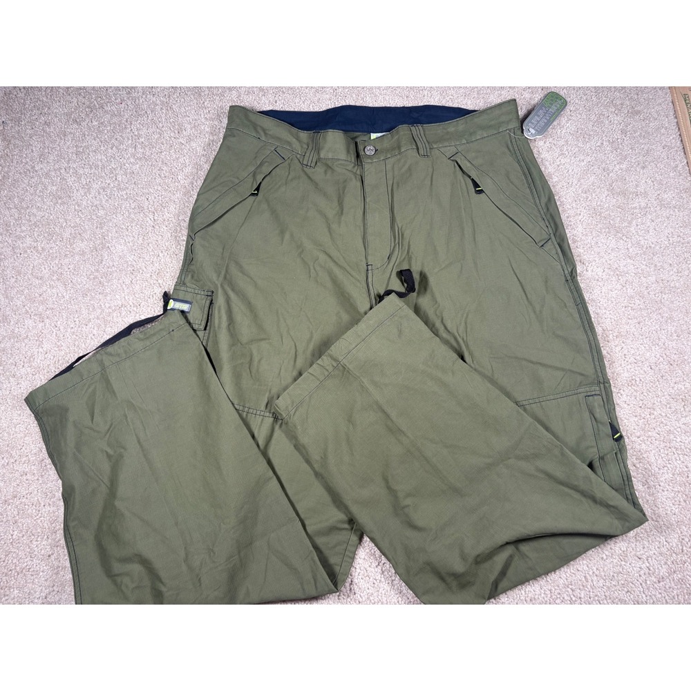 Hurley International Mens 38 Cargo Pants Olive Green Y2K Tactical Streetwear NWT
